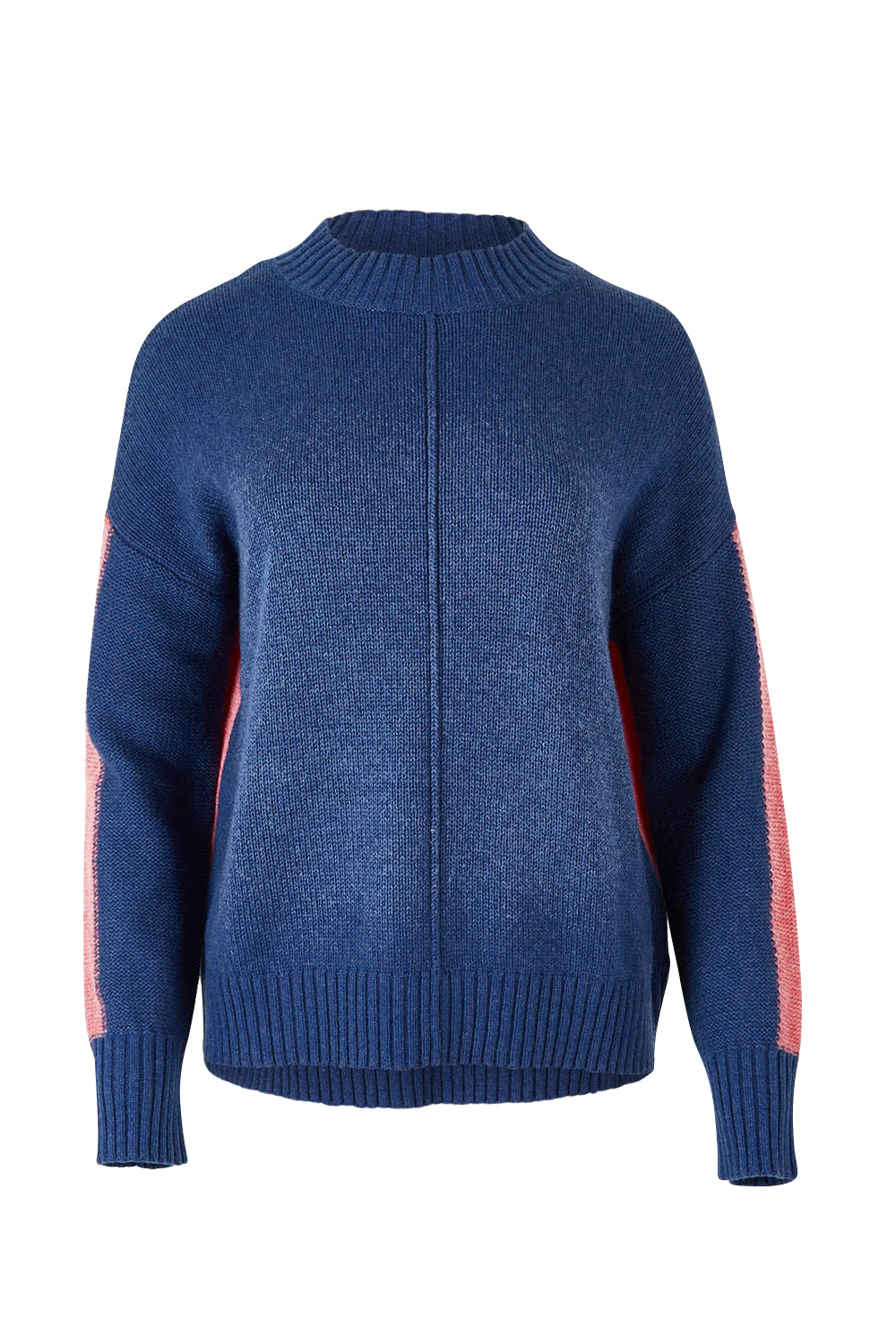 Product shot of the Colour Block Turtle in colour Denim (Blue), from the front