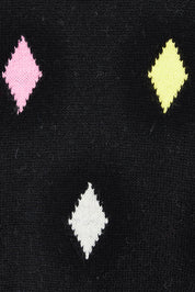 Product shot of the Magestic Cotton Cashmere Crew in colour Black (Black), detail