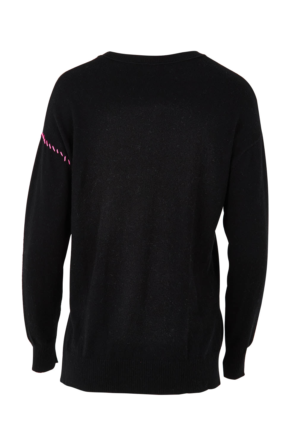 Product shot of the Super Star Cotton Cashmere Jumper in colour Black (Black), from the back