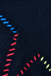 Product shot of the Super Star Cotton Cashmere Jumper in colour Black (Black), detail