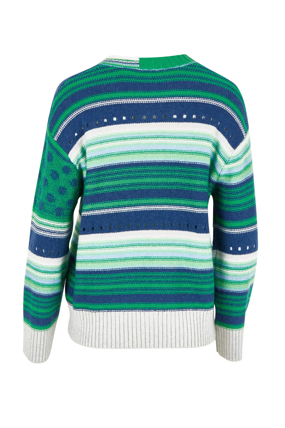 Stripe Pop Wool Blend Jumper – Parsley