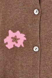 Petal Play Cotton Cashmere Cardi – Bark