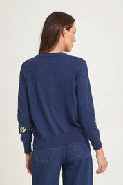 Petal Play Cotton Cashmere Cardi – Denim