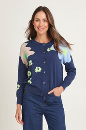 Petal Play Cotton Cashmere Cardi – Denim