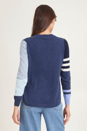 Cotton Cashmere Pocket Detail Jumper – Denim