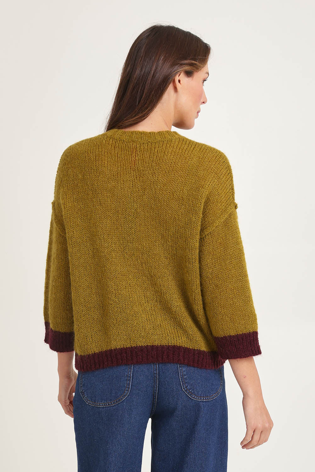 Kid Mohair Cardi – Chartreuse