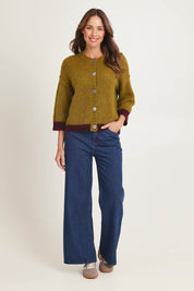 Kid Mohair Cardi – Chartreuse