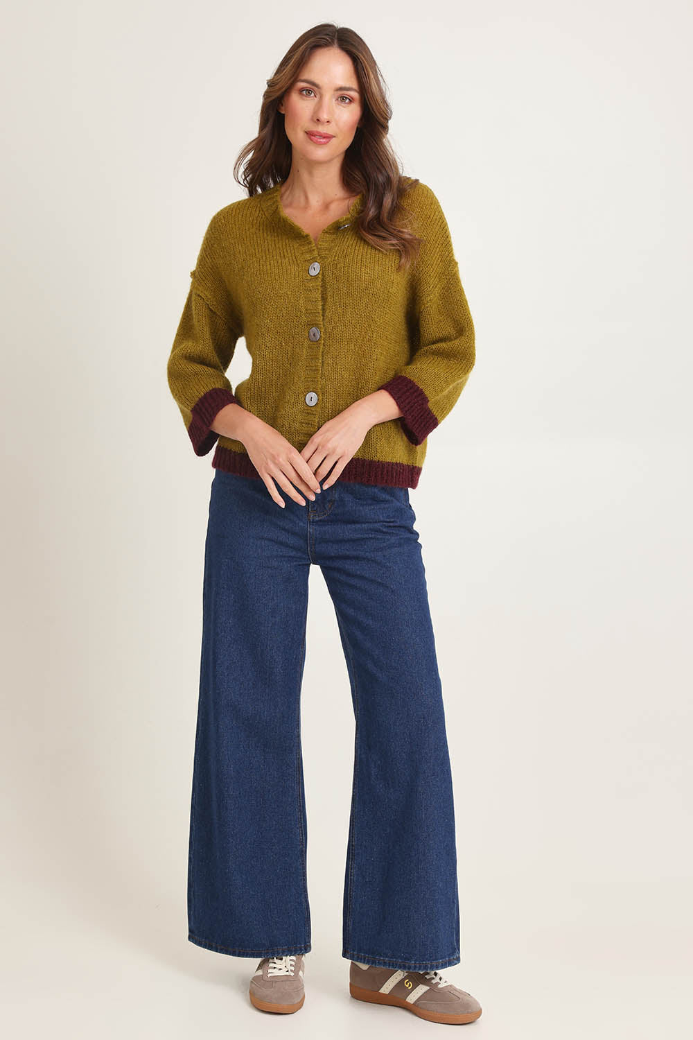 Kid Mohair Cardi – Chartreuse