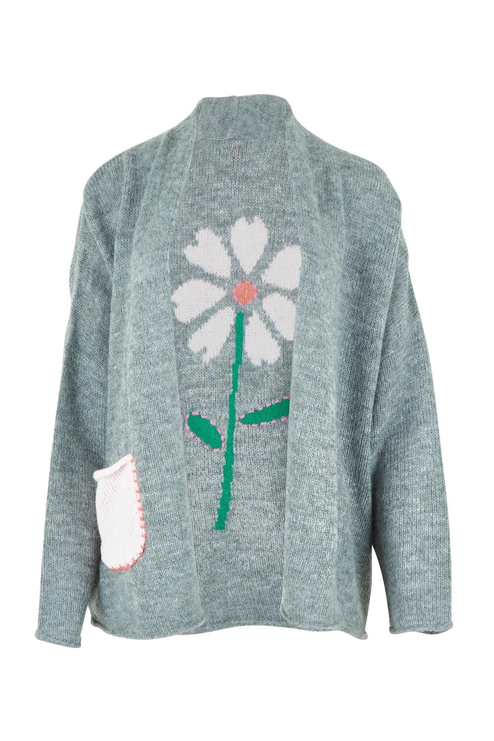 Bloom Back Wool Blend Cardi – Mink