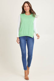 Essential Cotton Cashmere Vest – Basil