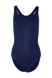 Product shot of the Cottesloe Powerback One Piece in colour Navy (Blue), from the front