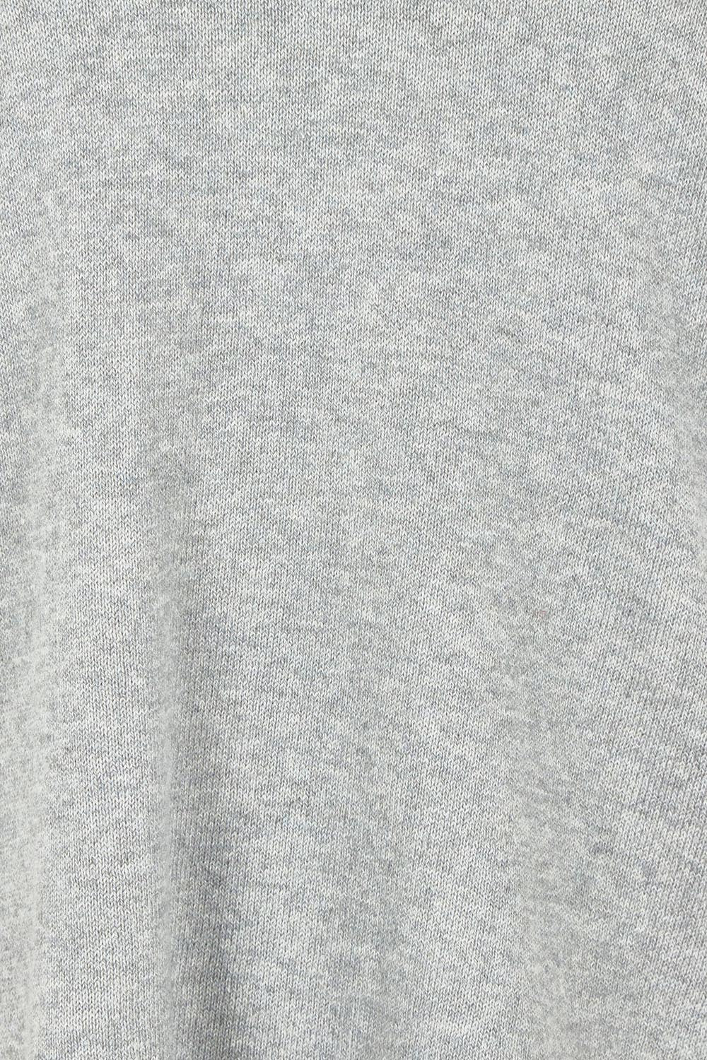 Product shot of the Side Stripe Cotton Cashmere Jumper in colour Ltmarle (Grey), detail