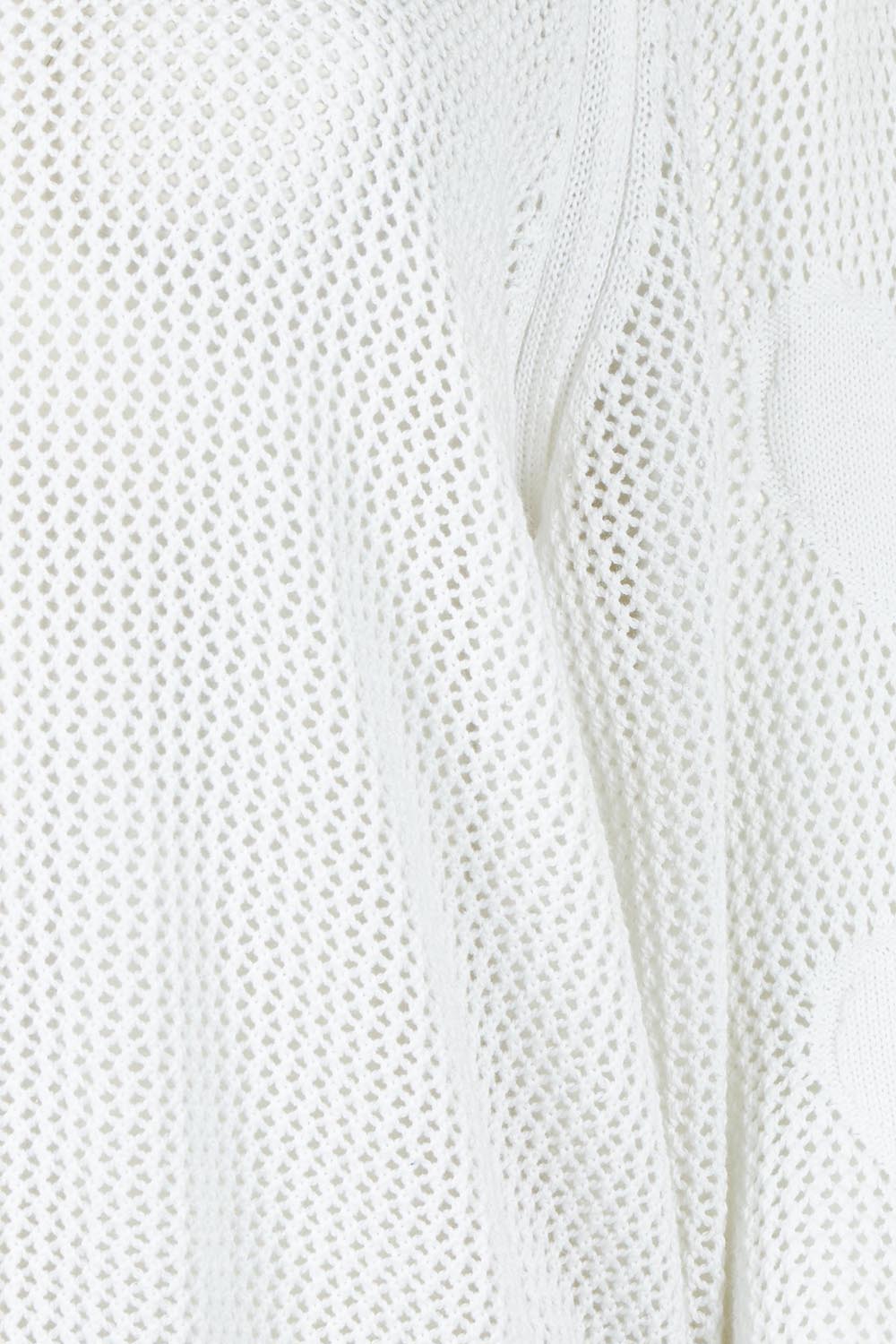 Product shot of the Hearts On My Sleeve Cotton Knit in colour White (White), detail