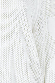 Product shot of the Hearts On My Sleeve Cotton Knit in colour White (White), detail