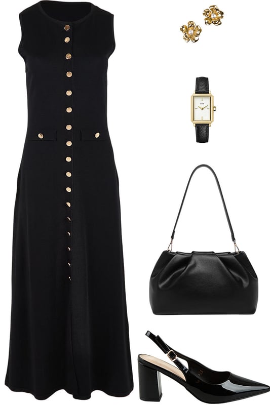 Outfit - Black And Gold Elegance