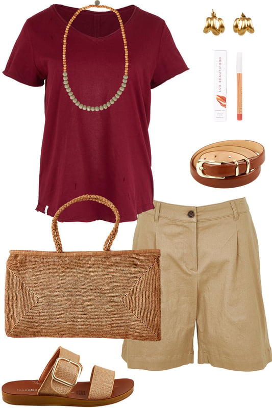 Outfit - Plum &amp; Sand