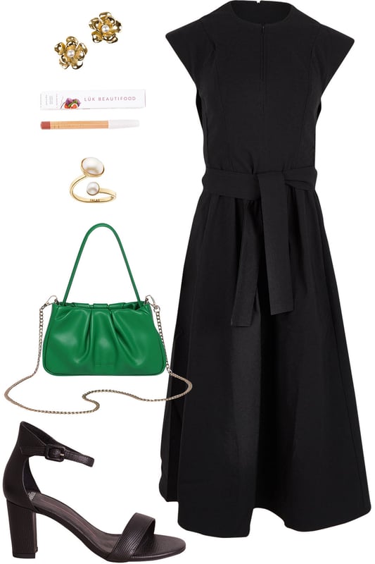 Outfit - Emerald Accent Elegance