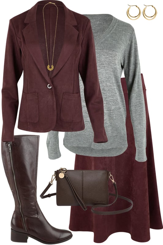 Outfit - Per-suade Me In Burgundy