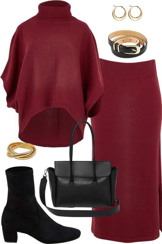 Outfit - Bold In Bordeaux