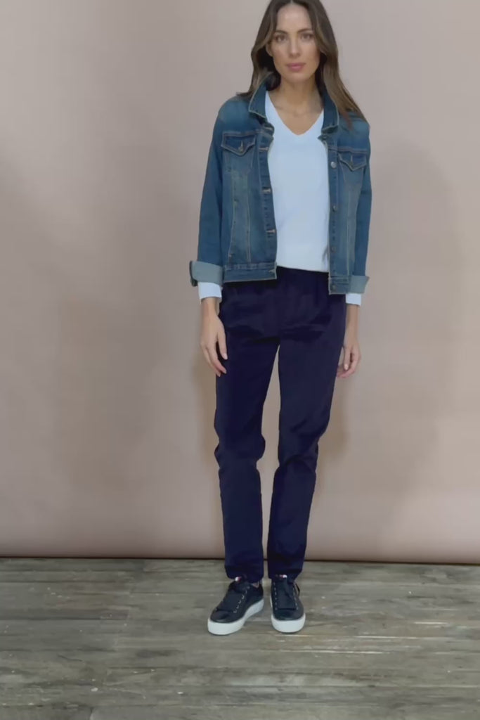The Keepers Cord Pull On Pant - Darknavy