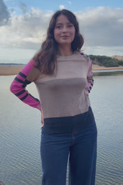 Color Block Jumper – Oat