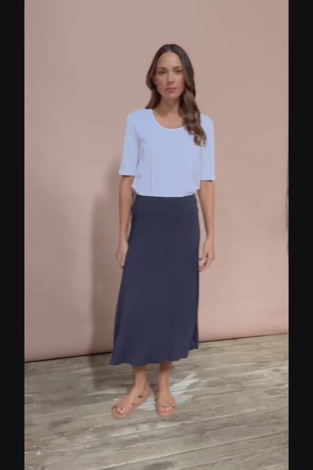 The Fit & Flare Summer Skirt - Navy