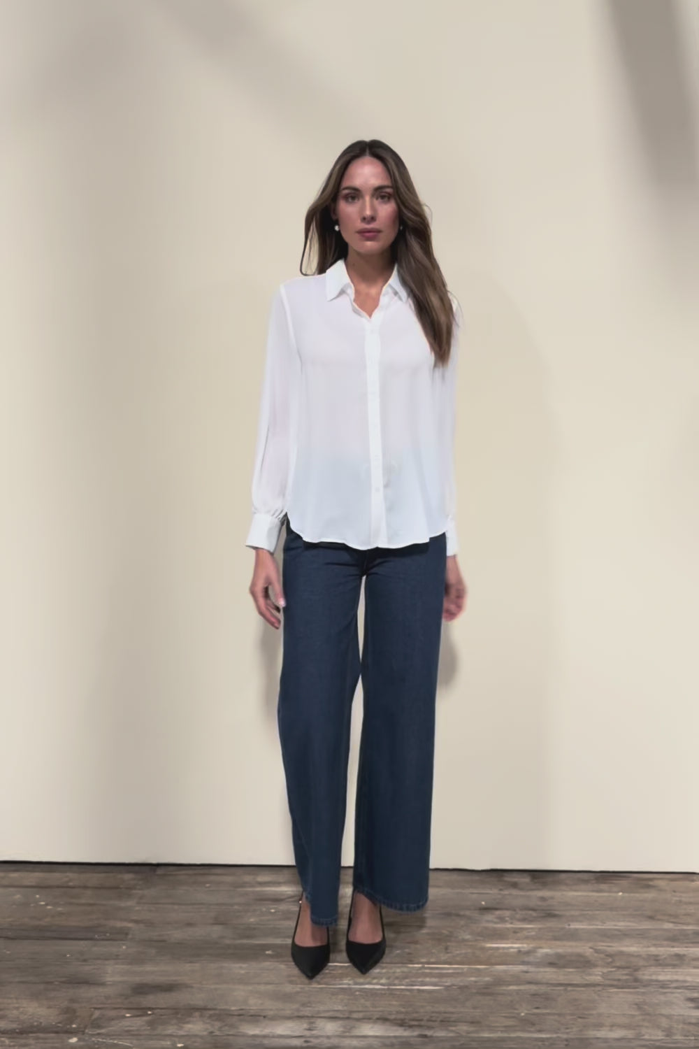 The Allure Georgette Shirt – Ivory