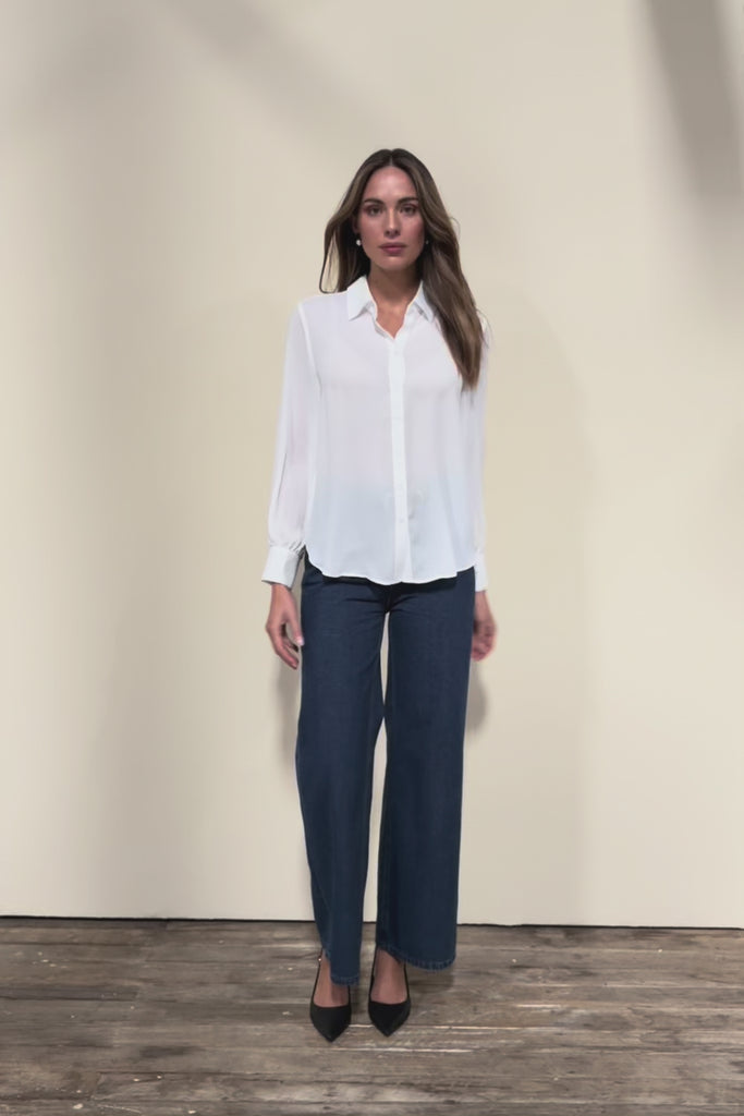 The Allure Georgette Shirt – Ivory