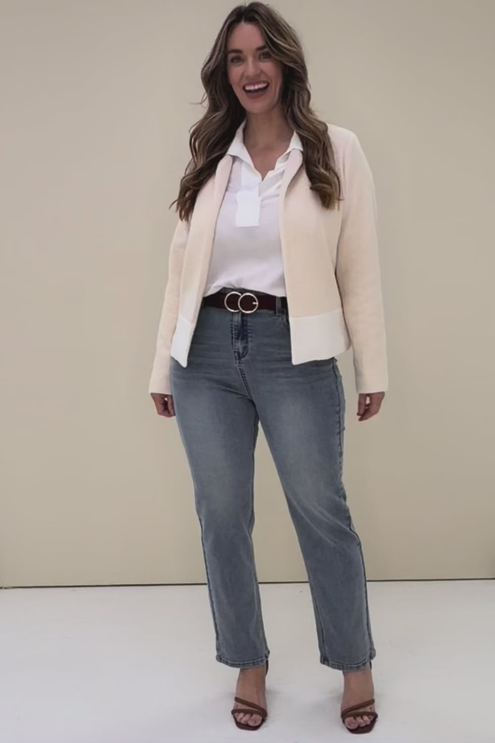 Belle Cotton Colour Blocked Blazer – Creamivory