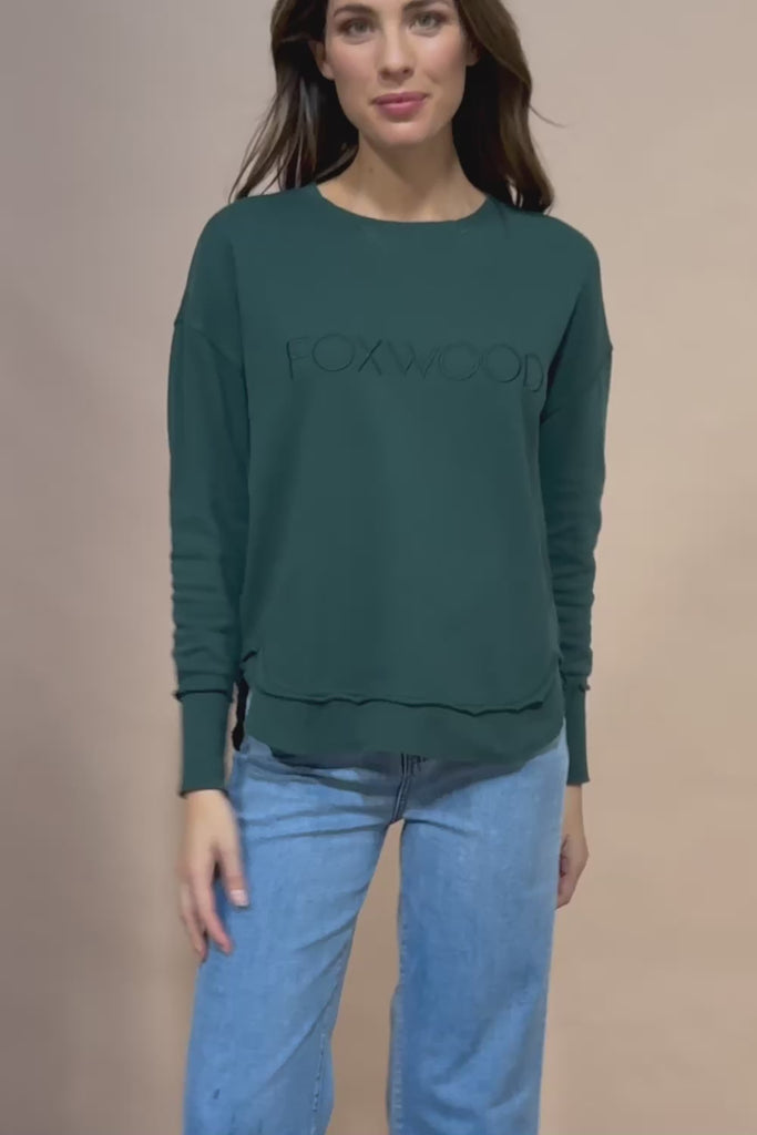 Elements Simplified Cotton Crew - Forest