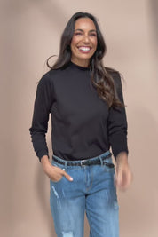 The Cotton Blend Skivvy - Black