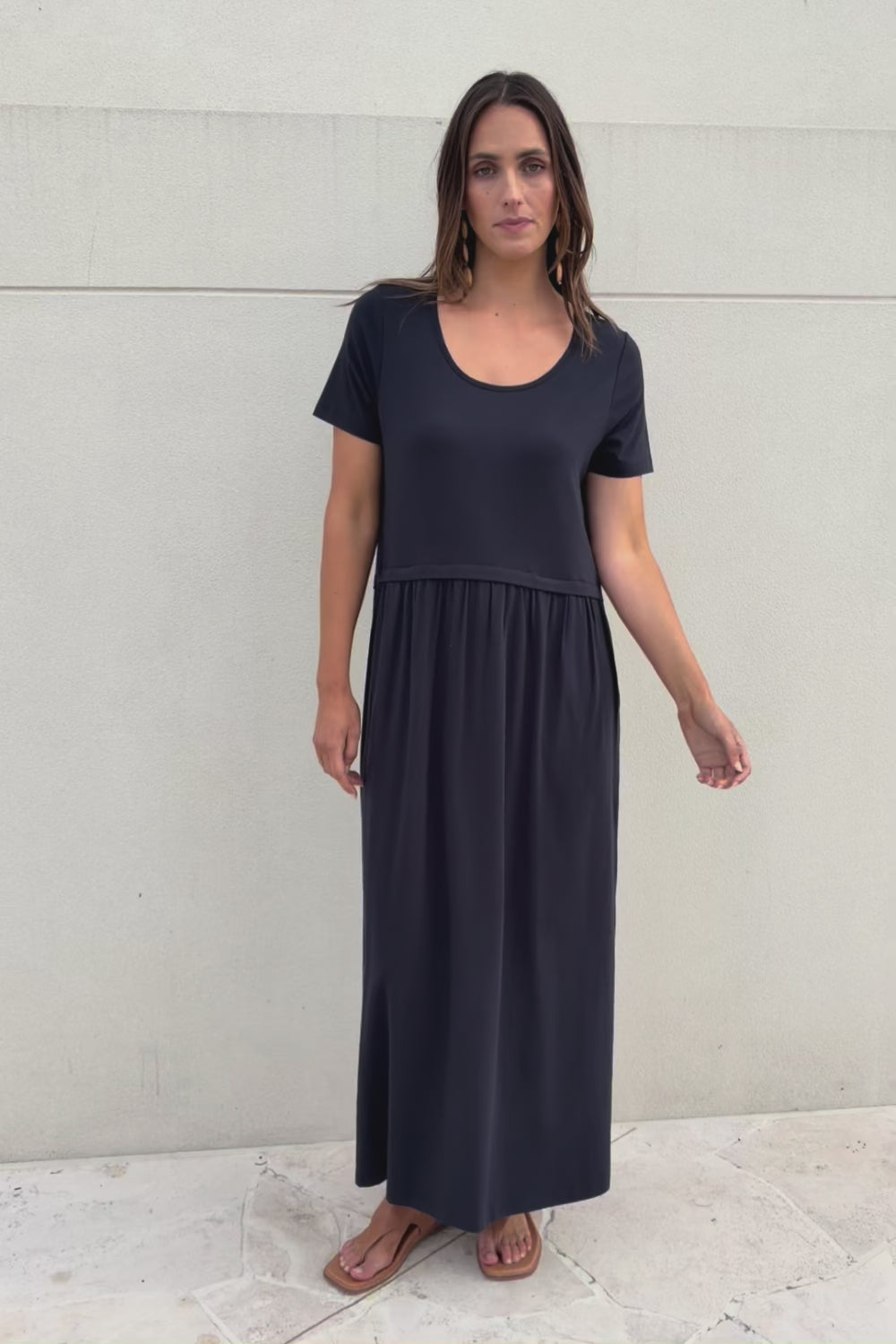 Casual Saturday Cotton Dress – Navy