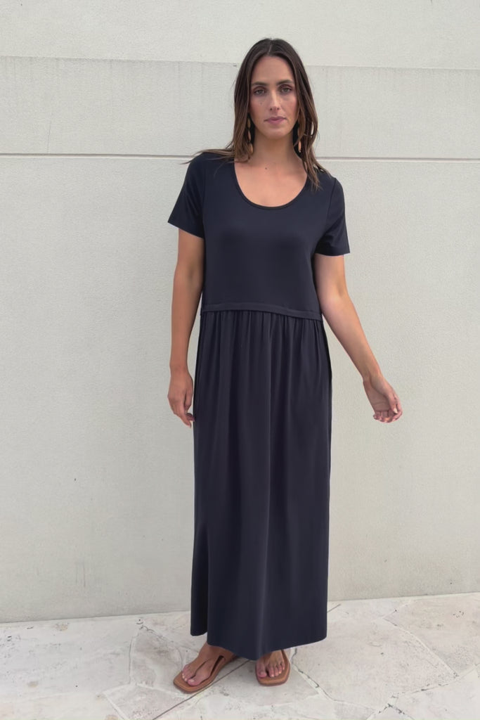 Casual Saturday Cotton Dress – Navy