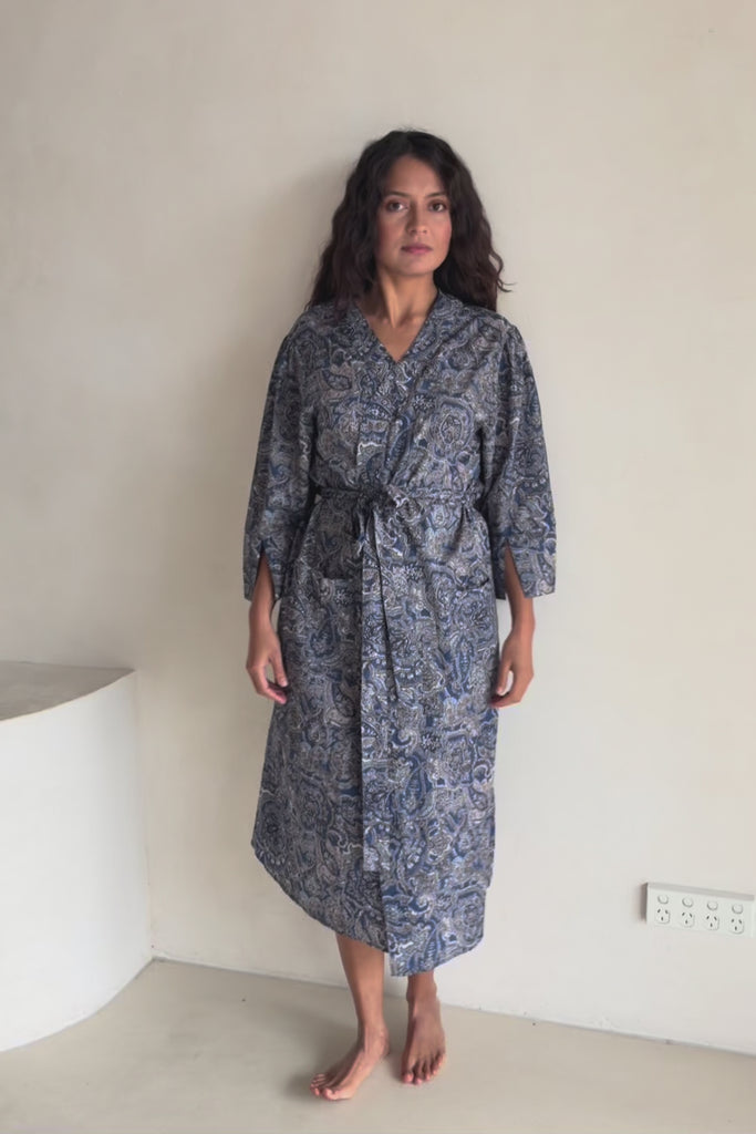 Summer Cotton Robe With Tie – Navypais