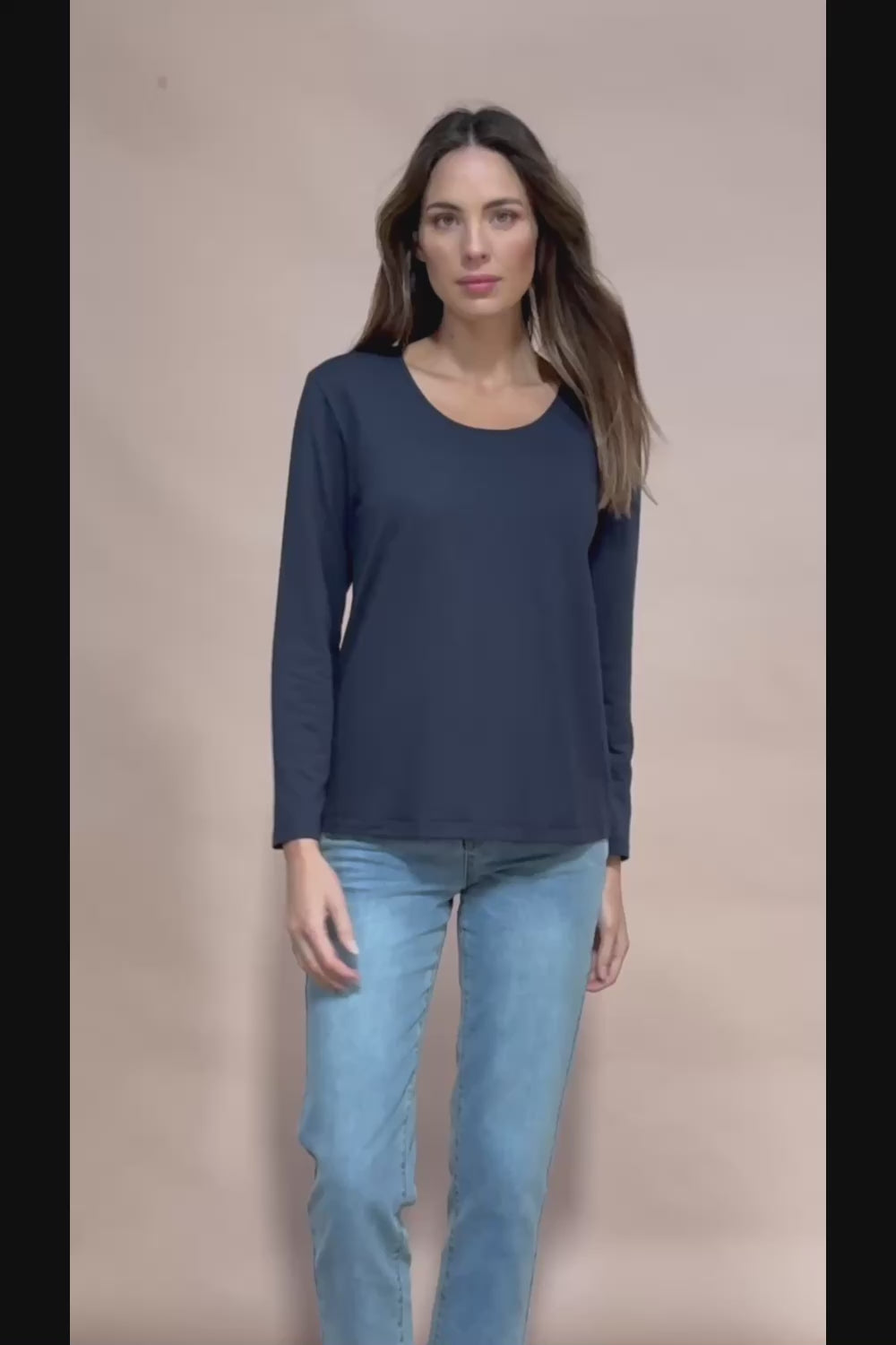 The Classic Long Sleeve Tee - Darknavy