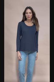 The Classic Long Sleeve Tee - Darknavy