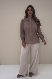 Belle Shirred Sleeve Shirt – Warmsand