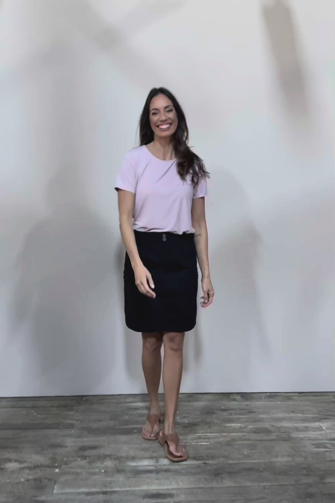 The Cotton Cargo Skirt - Black