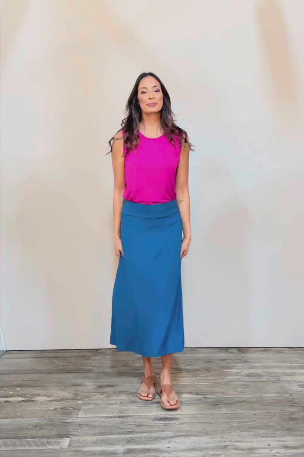 The Mix Me Match Me Bamboo Full Skirt - Marine