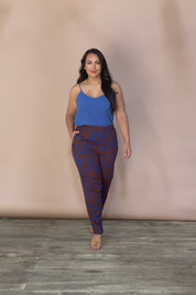 Belle Luxe Ecovero Printed Draped Pant - Cobaltcoco