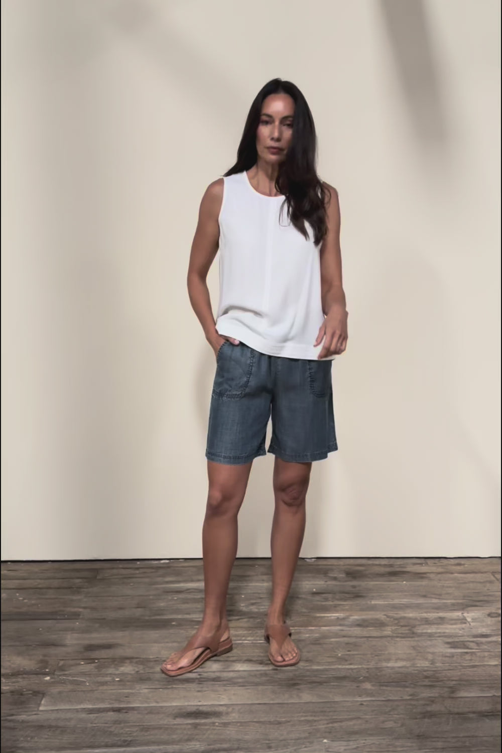 The Luxe Lyocell Pull On Shorts – Indigo
