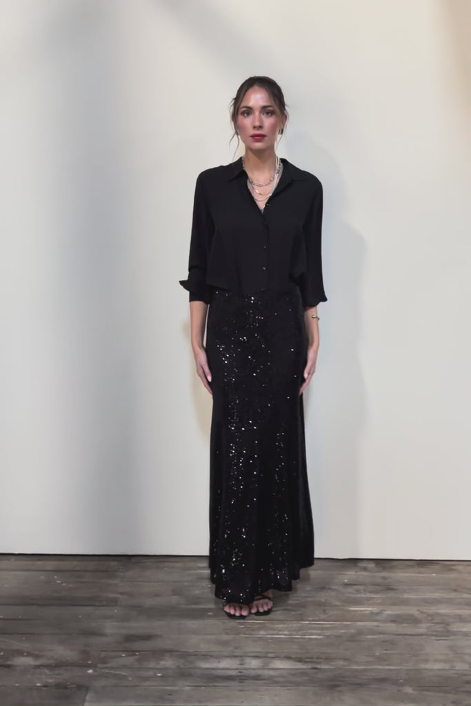 Remy Sequin Skirt – Black