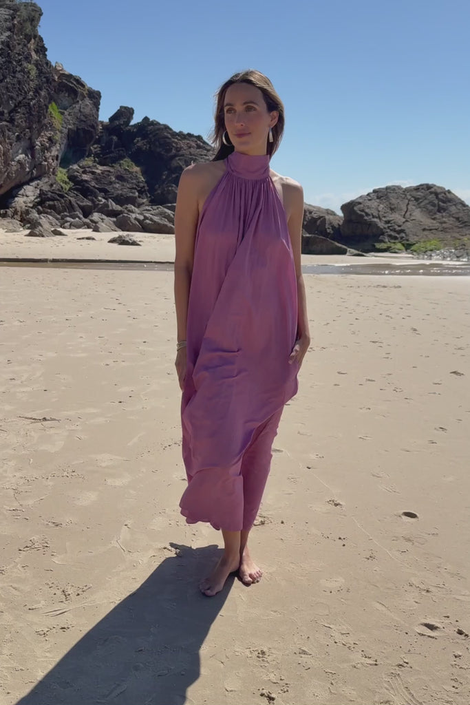 Dream Daze Cotton Maxi Dress - Rose