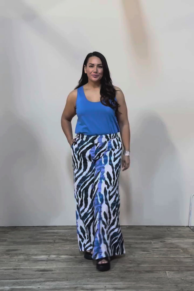 Belle Luxe Cotton Tank - Seablue