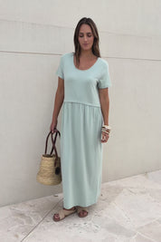 Casual Saturday Cotton Dress – Lightsage