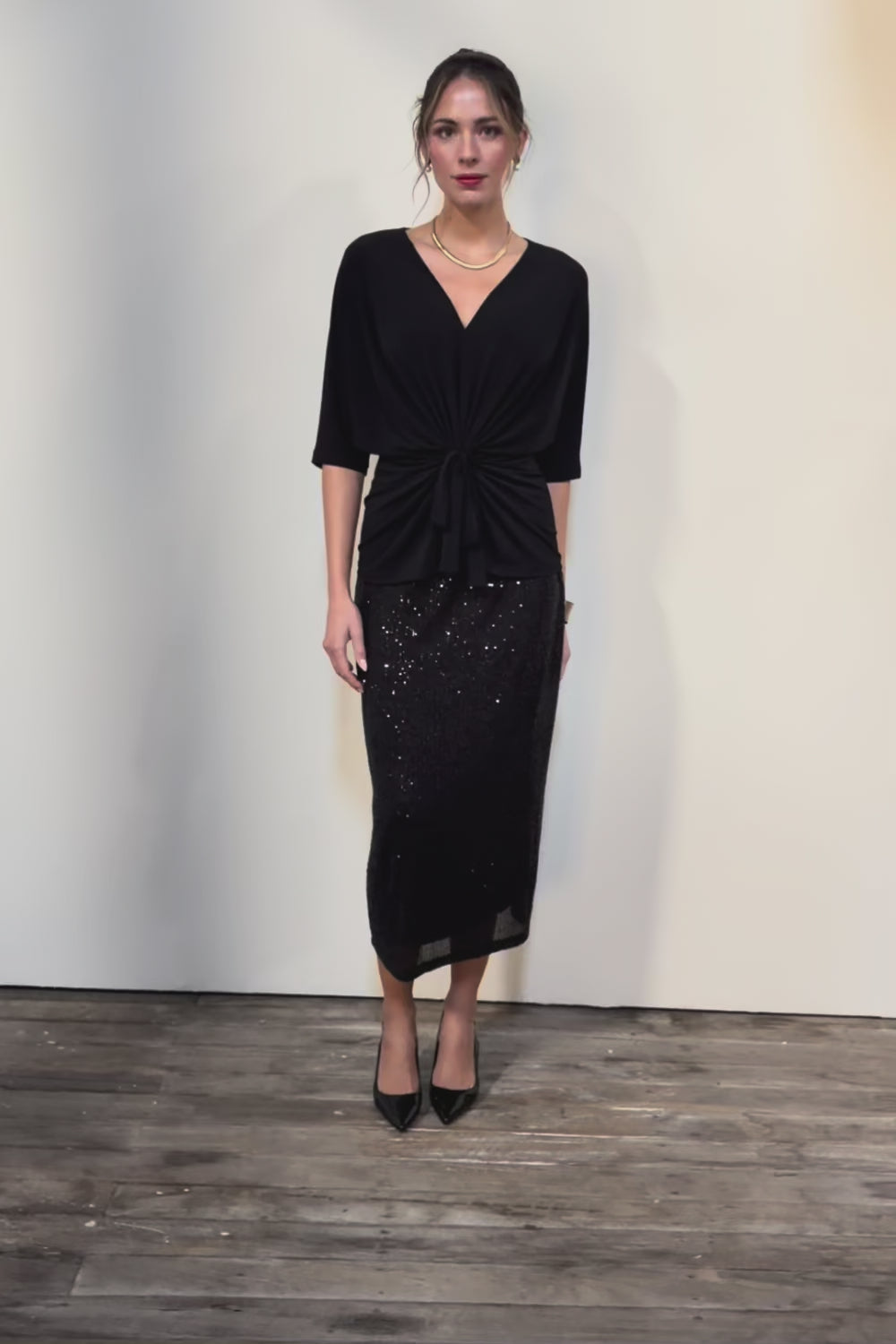 Reegan Sequin Skirt - Black