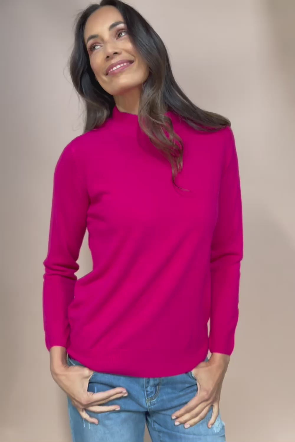 The Super Soft Knit Skivvy – Cerise