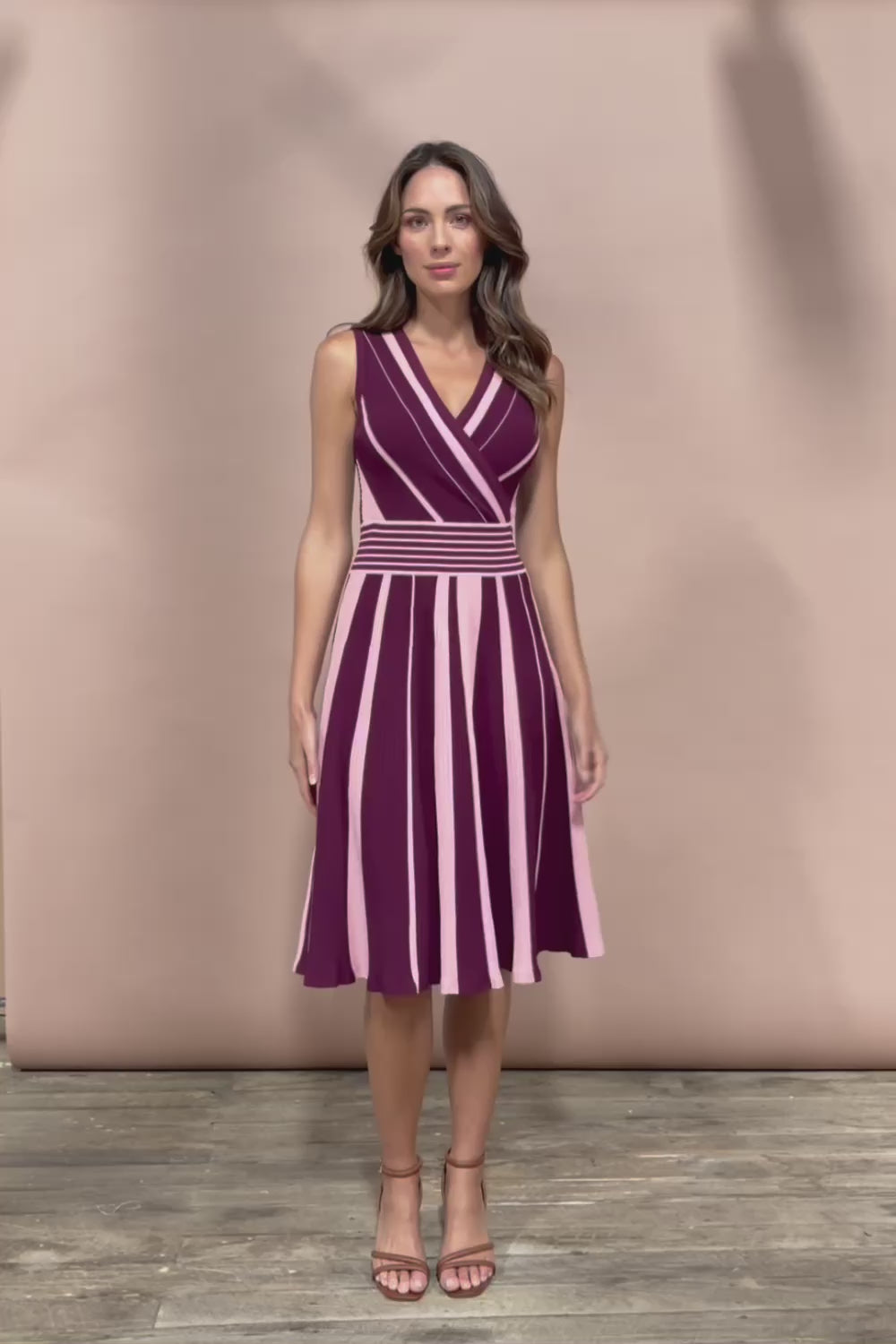 The Reversible Knit Dress - Plumstripe