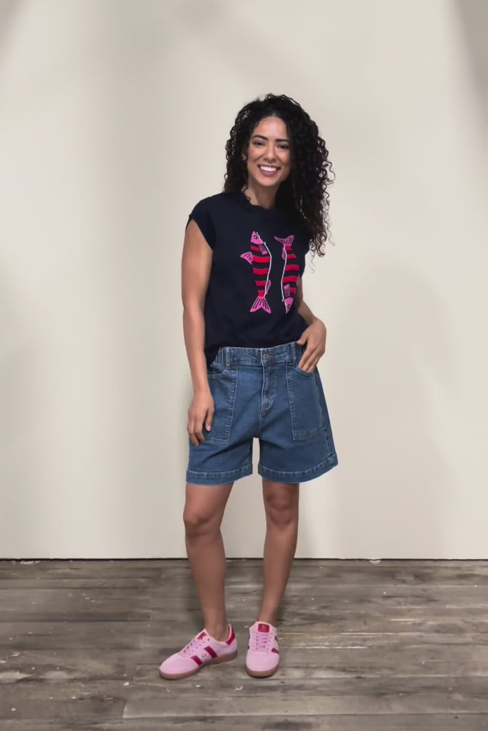 Fundamental Atlas Denim Short - Darkblue
