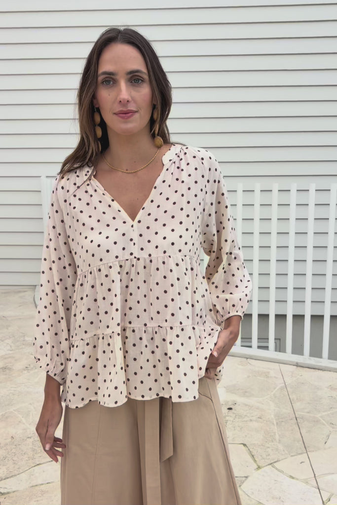 Cruising On By Tiered Cotton Blouse – Chocspot